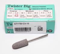 Силиконовый полир Twister Big для грубой обработки акрила, coarse C-3, серый, d=10мм, 10шт