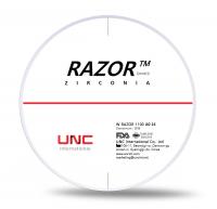 Диск циркониевый Razor 1100, однослойный, размер 98х14мм, оттенок A0, UNC Inc (Корея)