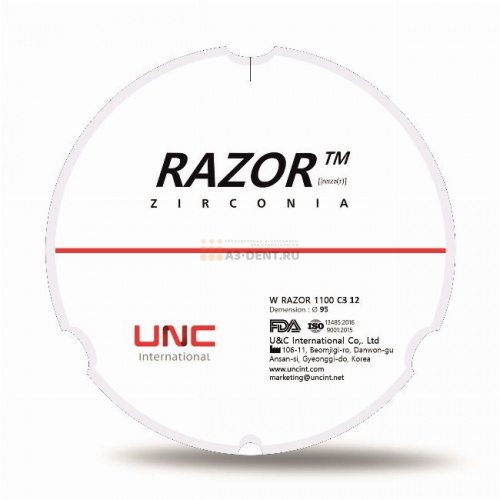 Диск циркониевый Razor 1100, размер 95х12мм, оттенок C3, однослойный