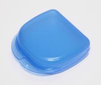 Контейнер для хранения съёмных протезов, малый, голубой, 82*85*28мм, Promisee Dental (Китай)