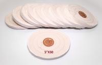 Круг полировочный для шлифмотора бязевый белый, диам. 5 дюймов, 30 слоёв, 10шт, Sheshan Brush (Китай