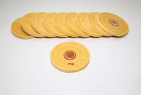Круг полировочный для шлифмотора бязевый жёлтый, диам. 4 дюйма, 50 слоёв, 10шт, Sheshan Brush (Китай