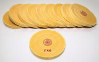 Круг полировочный для шлифмотора бязевый жёлтый, диам. 5 дюймов, 30 слоёв, 10шт, Sheshan Brush (Кита