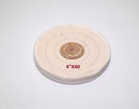 Круг полировочный для шлифмотора бязевый белый, диам. 4 дюйма, 40 слоёв, 1шт,Sheshan Brush (Китай)
