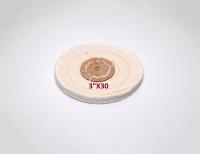 Круг полировочный для шлифмотора бязевый белый, диам. 3 дюйма, 30 слоёв, 1шт,Sheshan Brush (Китай)