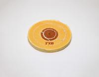 Круг полировочный для шлифмотора бязевый жёлтый, диам. 3 дюйма, 30 слоёв, 1шт,Sheshan Brush (Китай)