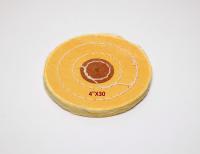 Круг полировочный для шлифмотора бязевый жёлтый, диам. 4 дюйма, 30 слоёв, 1шт,Sheshan Brush (Китай)