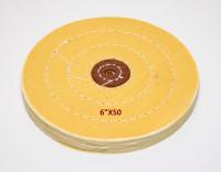 Круг полировочный для шлифмотора бязевый жёлтый, диам. 6 дюймов, 50 слоёв, 1шт,Sheshan Brush (Китай)