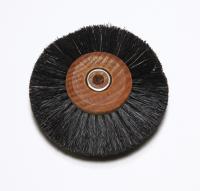 Щётка для шлифмотора натуральная чёрная жёсткая, 4-х рядная, диаметр 80мм (дерево), 1шт