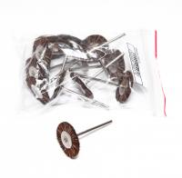 Щёточка натуральная щетина, коричневая, средней жесткости, диам.25мм, 12шт,Songjiang Sheshan (Китай)