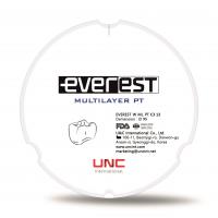 Диск циркониевый Everest Multilayer PT, многослойный для Zirconzahn, 95х12мм, C3, UNC Inc (Корея)