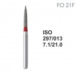 Бор алмазный MANI FO-21F по ISO 297, пламя, 013х7,1х21,0 мм, макс.скорость 300 тыс.об, зерн.F, 5 шт