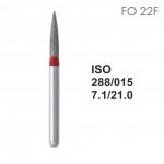 Бор алмазный MANI FO-22F по ISO 288, пламя, 015х7,1х21,0мм, макс.скорость 300 тыс.об, зерн.F, 5 шт