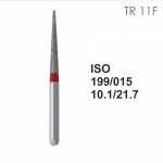 Бор алмазный MANI TR-11F по ISO 199, конус, 015х10,1х21,7 мм, макс.скорость 300 тыс.об, зерн.F, 5 шт