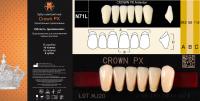 CROWN PX Anterior A2 N71L, нижние фронтальные - зубы композитные трёхслойные, 6шт.