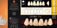 CROWN PX Anterior C4 C51 верхние фронтальные- зубы композитные трёхслойные, 6шт.