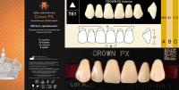 CROWN PX Anterior W05 T61 верхние фронтальные - зубы композитные трёхслойные, 6шт.