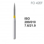 Бор алмазный MANI FO-42EF по ISO 289, торпеда,010х7,6х21,9мм,макс.скорость 300 тыс.об,зерн.EF,5шт