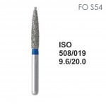 Бор алмазный MANI FO-S54 по ISO 508, конус,019х9,6х20,0мм,макс.скорость 300 тыс.об,зерн.S,5шт