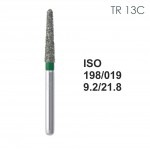 Бор алмазный MANI TR-13C по ISO 198, конус,019х9,2х21,8мм,макс.скорость 300 тыс.об,зерн.C,5шт