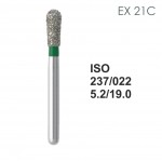 Бор алмазный MANI EX-21C по ISO 237, груша,022х5,2х19,0мм,макс.скорость 300 тыс.об,зерн.C,5шт