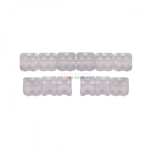 Брекеты COBY STD-018-3-3 из диоксида циркония, верхние,нижние,правые,левые на 1, 2 и 3 зуб, паз .018", Edgewise фото 9