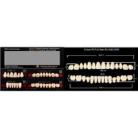 Зубы PX CROWN / EFUCERA, цвет D3, фасон S51/N42/30, полный гарнитур, 28шт.