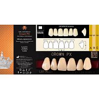 Зубы CROWN PX Anterior, цвет A4, фасон S52S композитные трехслойные, 6 шт.