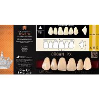 Зубы CROWN PX Anterior, цвет B2, фасон T51 композитные трехслойные, 6 шт.